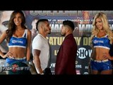 Jesus Cuellar vs. Abner Mares Full Face Off Video- Los Angeles, CA