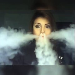 Girl doing Smoking Tricks