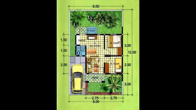  Desain  Rumah  2 Lantai Ukuran  3x12