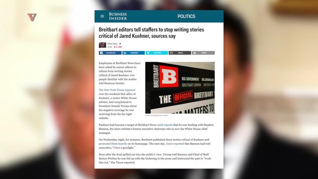 Breitbart's Senior Editors Apparently Told Writers to Lay Off Jared Kushner