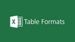 Microsoft Excel 2016 Tutorial - Table Formats in Excel
