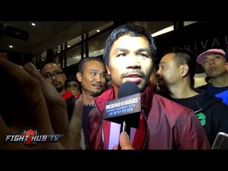 Manny Pacquiao "Vargas is a champion. We have to be 100% conditioning; Not under estimate him"