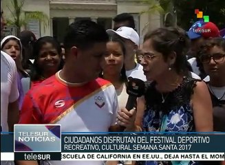 Venezolanos toman Caracas con actividades culturales y deportivas