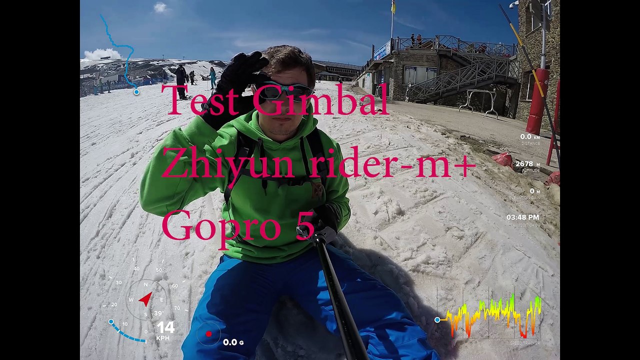 Test gopro5+gimbal zhiyun rider-m