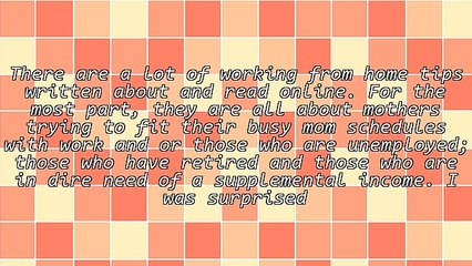 Working From Home Tips - Check It Out