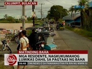 24Oras: Mga residente sa Calumpit, nagkukumahog lumikas dahil sa pagtaas ng baha