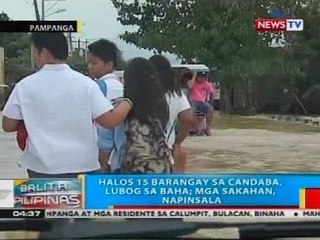 Halos buong Candaba, Pampanga, lubog sa baha; mga sakahan, napinsala