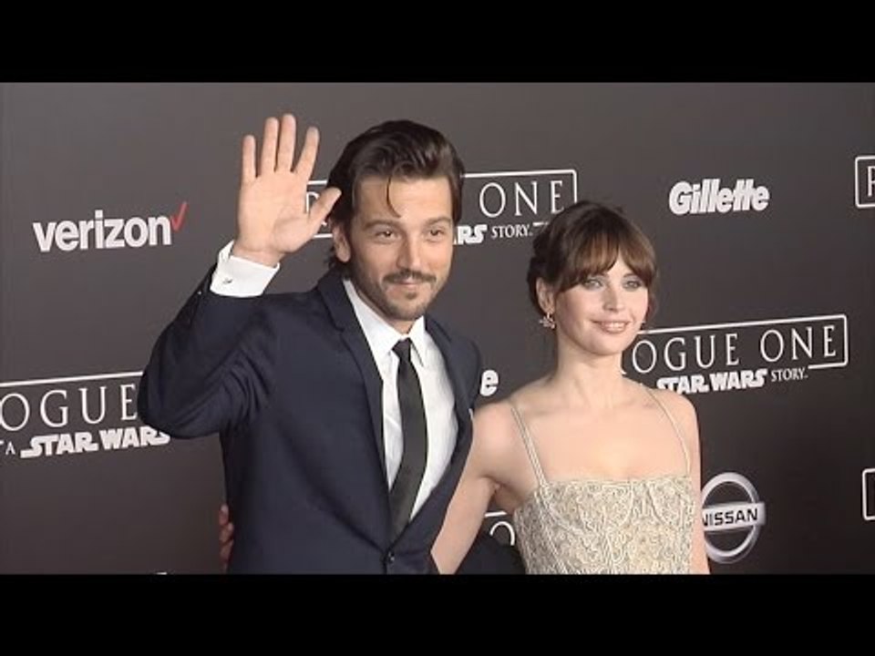 Diego Luna and Felicity Jones "Rogue One: A Star Wars Story" World Premiere Red Carpet