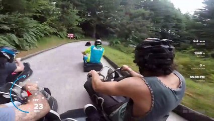Une descente en luge d'été filmée à la GoPro à une vitesse de 58 kmh, sensations fortes garanties