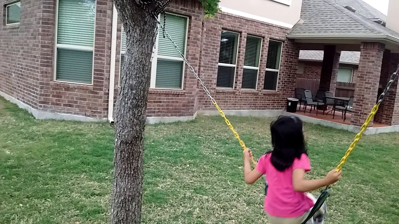 Addu on swing