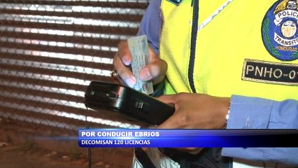 120 licencias decomisadas a conductores ebrios