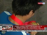 Pinoy paralympic swimmer na si Ernie Gawilan, tagumpay na nag-qualify sa 2016 Rio Paralympics