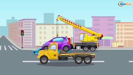 The Yellow Tow Truck & Little Car help - Little Cars TV - Cars & Trucks for Kids