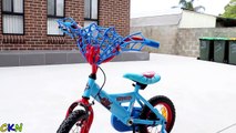 Venom Steals Spiderman Bicycle Kids Spidey Bike Riding Park Playtime Fun