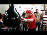 Canelo vs. Smith Video- Canelo Alvarez WRECKS the aqua bag! Shows scary power