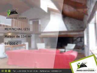 Maison A vendre Merinchal 134m2 - 88 000 Euros