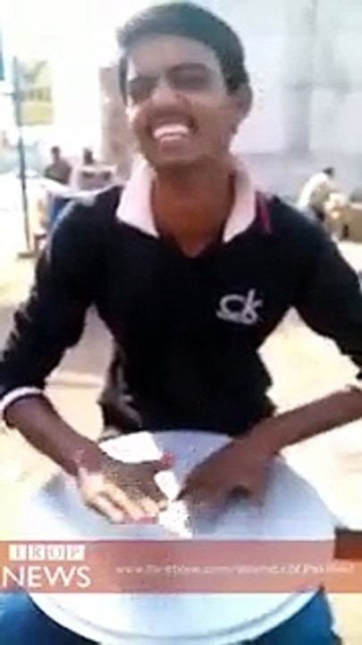 Very funny boy with funny song