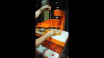 Using a 10 ton Swing Arm Clicker Die Cutting Press