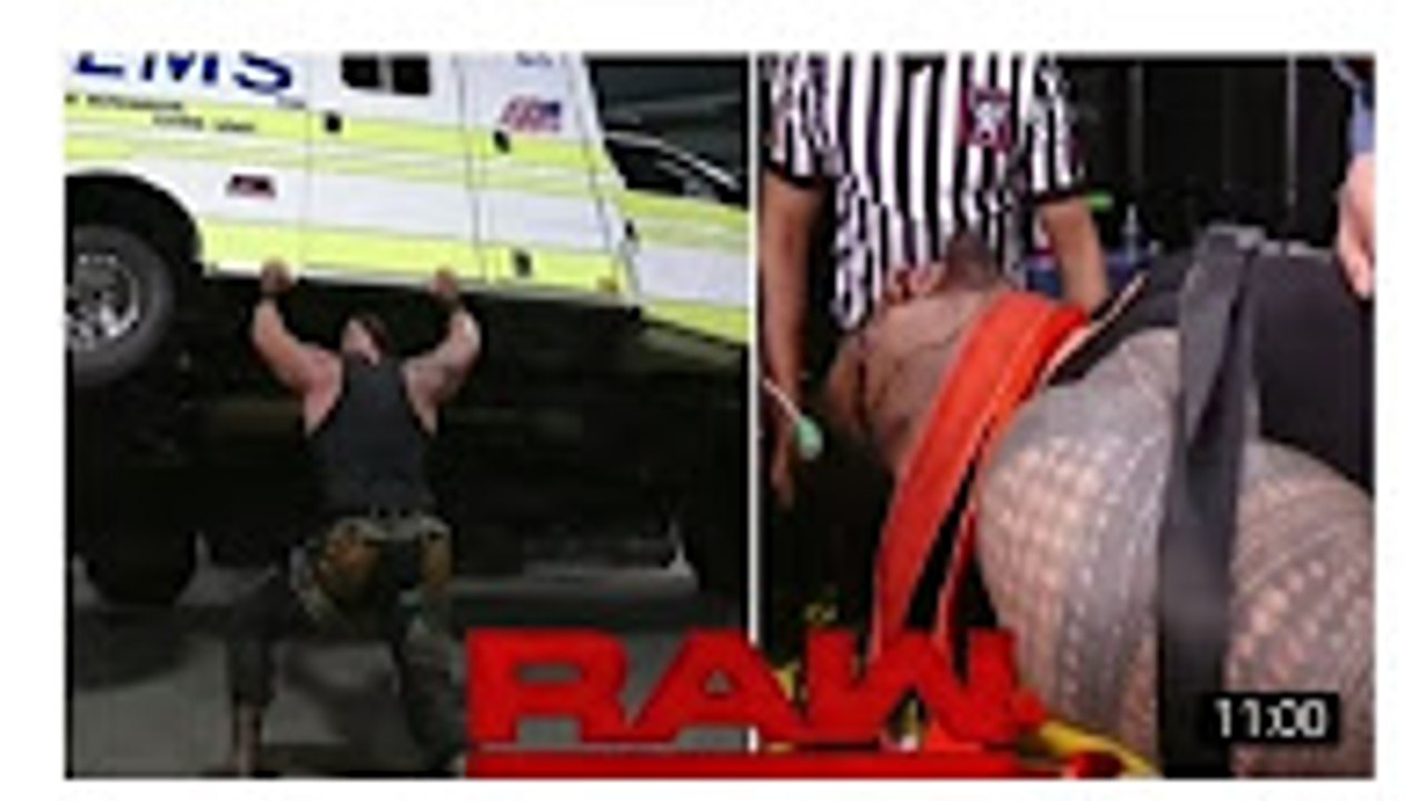 Braun Strowman attacks Roman Reign On Monday Night Raw 10 April 2017