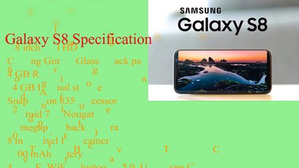 Samsung galaxy S8 features and specifications