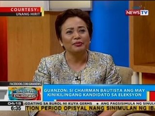 BP: Guanzon: Si Chairman Bautista ang may kinikilingang kandidato sa eleksyon