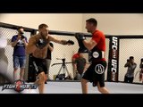 Conor Mcgregor vs. Nate Diaz 2 video- Mcgregor's COMPLETE Media Day Workout UFC 202