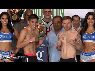 Leo Santa Cruz vs. Carl Frampton COMPLETE Weigh In & Face Off Video