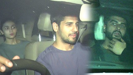 Sidharth Malhotra, Alia Bhatt And Arjun Kapoor At Karan Johar's Party