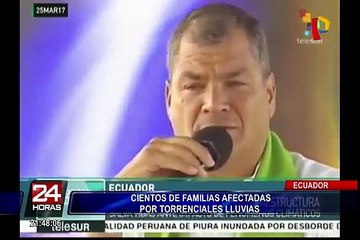 Ecuador: cientos de familias afectadas por torrenciales lluvias
