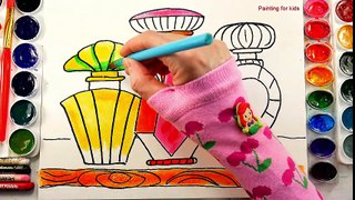 How to Draw Cosmetics Perfume Video for Kids to Learn Coloring - painting for kids