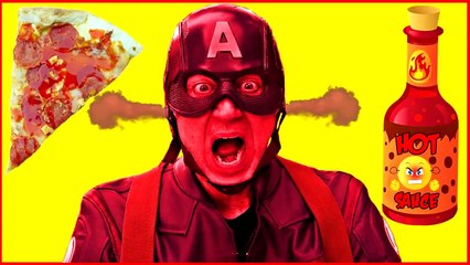 SUPERHERO Hot Sauce Pizza Prank Superheroes
