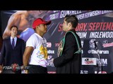 Roman Gonzalez vs Carlos Cuadras COMPLETE Face Off video