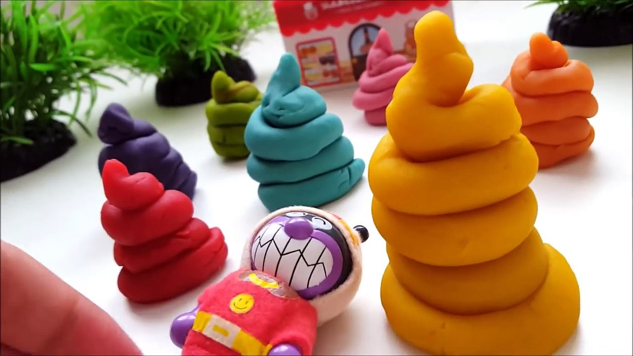アンパンマン アニメ おもちゃ バイキンマンのうんち カラフルウンチ☆ごっこ 遊び 動画 トイ...