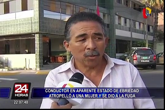Conductor atropelló a mujer y se dio a la fuga