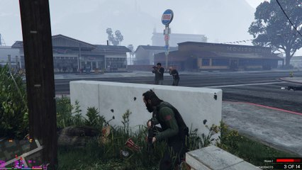 GTA V - Bank defense (Gang War mod & M4A1+M320 showcase)