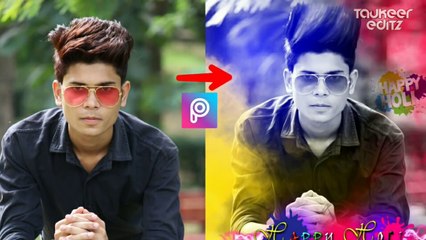 Pic editing tutorial Happy Holi Colorfull  video -- Picsart editing Tutorial