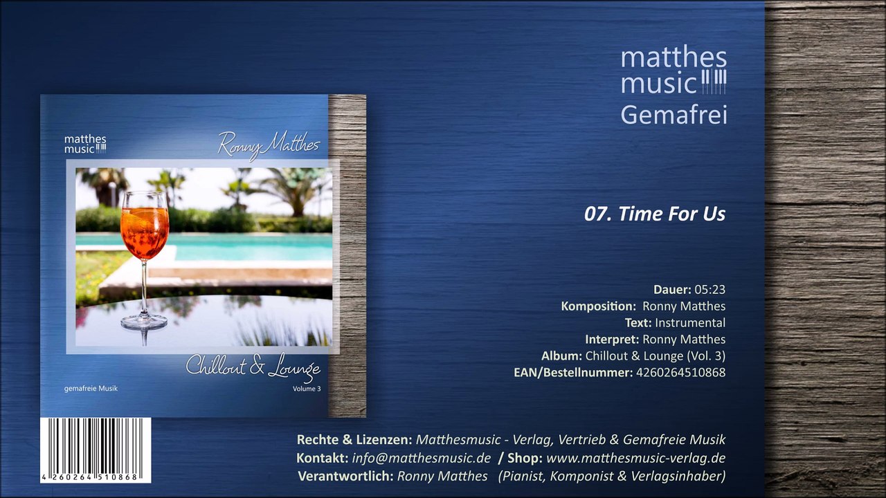 Time For Us (07/07) [Relaxing Music | Gemafreie Musik für Youtube] - CD: Chillout & Lounge, Vol. 3