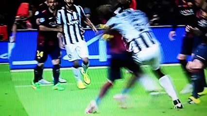 Claro penalty de Alves contra Pogba. Final Champions 2015. JUVENTUS vs BARCELONA
