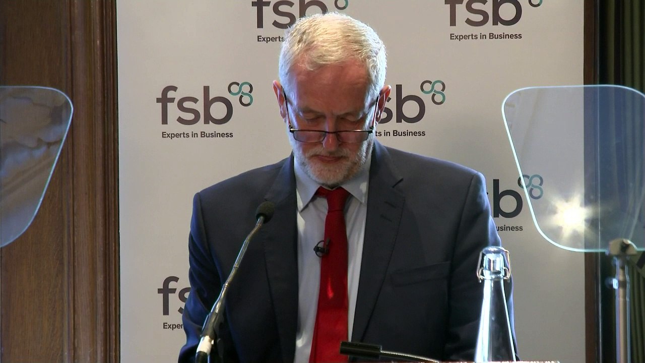 Corbyn shuts down BBC journalist at business co...