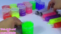 How To Make Slime Clay Toy Rainbow Syringer Slime Colors❤ animekids アニメキッズ animation カラフル スライム
