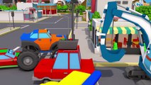 Ambulans, Polis arabası ve Çekici Kamyon - Egitici çizgi film türkce izle - Akıllı Arabalar