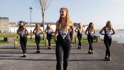 They dance tap dancing to the tune of a modern song. Their performance is hypnotic