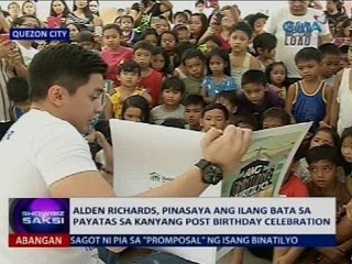 Alden Richards, pinasaya ang ilang bata sa Payatas sa kanyang post birthday celebration