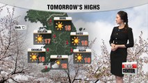 Expect yellow dust and chilly day tomorrow