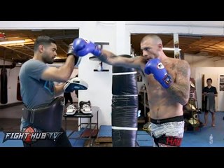 Joe Schilling shows speed & power on mitts days ahead of Bellator kickboxing debut