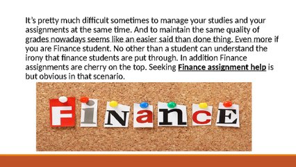 Finance Assignment Help |  homework help online | homeworkhelp247.com