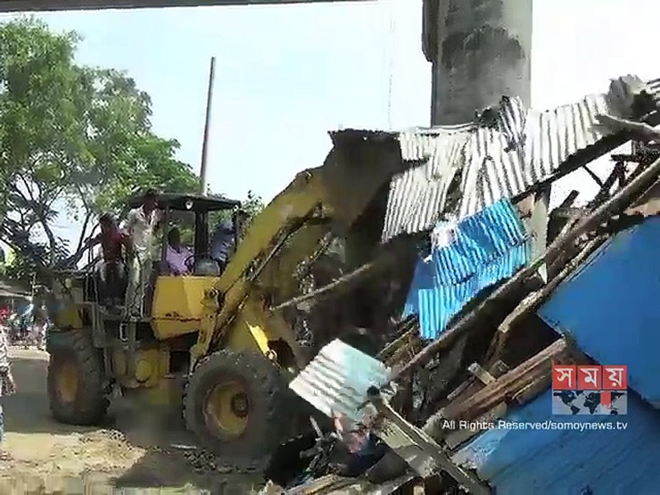 বাগেরহাটে ৫ শতাধিক অবৈধ স্থাপনা উচ্ছেদ