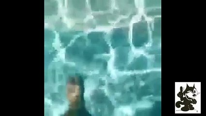 E essa piscina com um fundo de vidro no topo de um edifício?