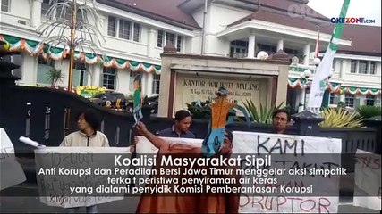 Koalisi Masyarakat Anti Korupsi Jatim Gelar Aksi Simpatik
