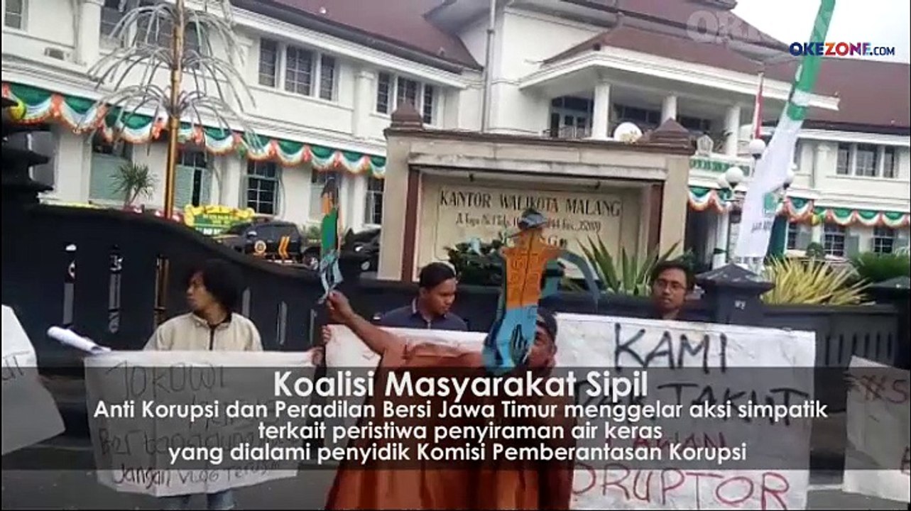Koalisi Masyarakat Anti Korupsi Jatim Gelar Aksi Simpatik
